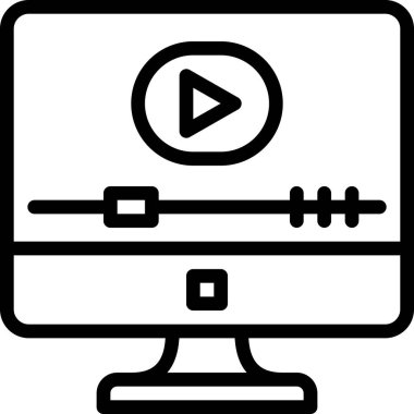 Video simgesi, basit vektör illüstrasyonu 