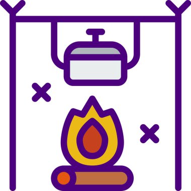 gaz yakıcı simgesi vektör illüstrasyonu 