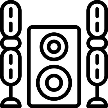 hoparlörler simge vektör illüstrasyon arka planı