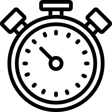 Kronometre simgesi beyaz arkaplanda izole edildi