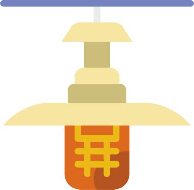 Işık arkaplanda düz bir lamba simgesi  