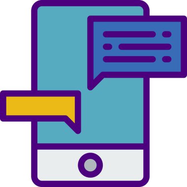 Sohbet simgesi, basit vektör illüstrasyonu 