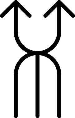 yukarı doğru ok, basit vektör çizimi