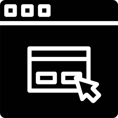 Windows simgesi, vektör illüstrasyonuna tıklayın