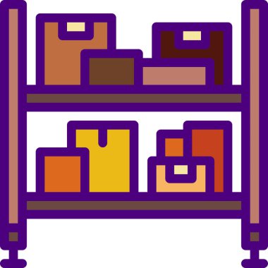 lojistik dağıtım vektör simgeleri 