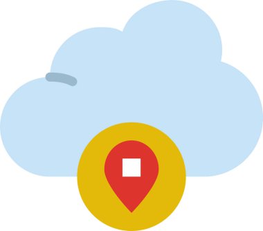 Bulut ağının basit vektör simgesi tasarımı