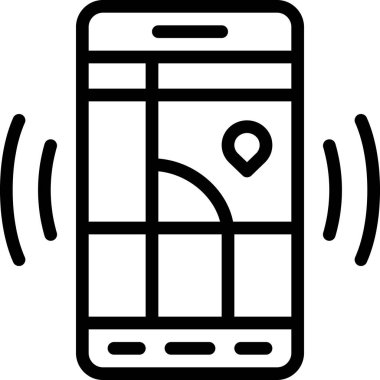 Harita simgesi, basit vektör illüstrasyonu 