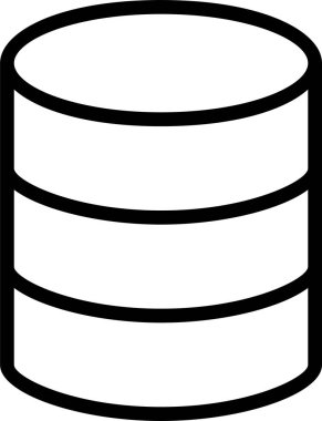 veritabanı simgesi beyaz arkaplanda izole edildi