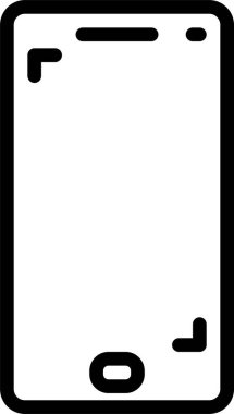 Akıllı telefon simgesi, basit vektör illüstrasyonu 