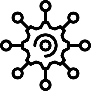 Ayarlar simgesi, basit vektör illüstrasyonu 