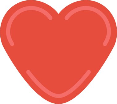 Beyaz arkaplanda kalp vektör çizgisi simgesi