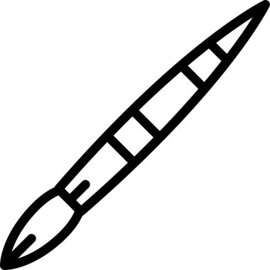 Fırça simgesi. Web için fırça vektör simgelerinin basit illüstrasyonu