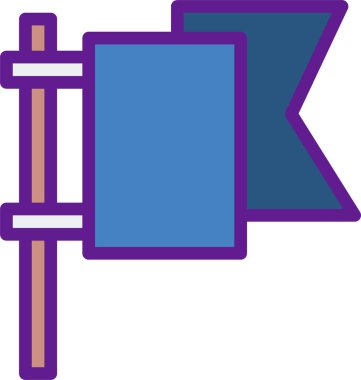 bayrak simgesi, vektör illüstrasyonu