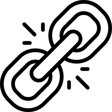  Bağlantı simgesi, basit vektör illüstrasyonu  