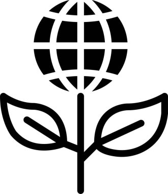 Beyaz arkaplanda ekoloji vektörü simgesi