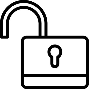 kilit, basit vektör simgesi tasarımı