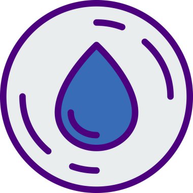 beyaz arkaplanda izole edilmiş karikatür biçiminde su damlası simgesi 