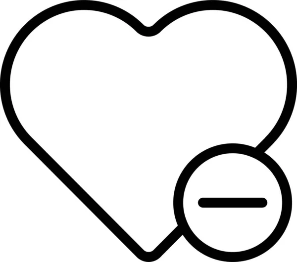 Icono Vector Forma Corazón Sobre Fondo Blanco — Archivo Imágenes Vectoriales