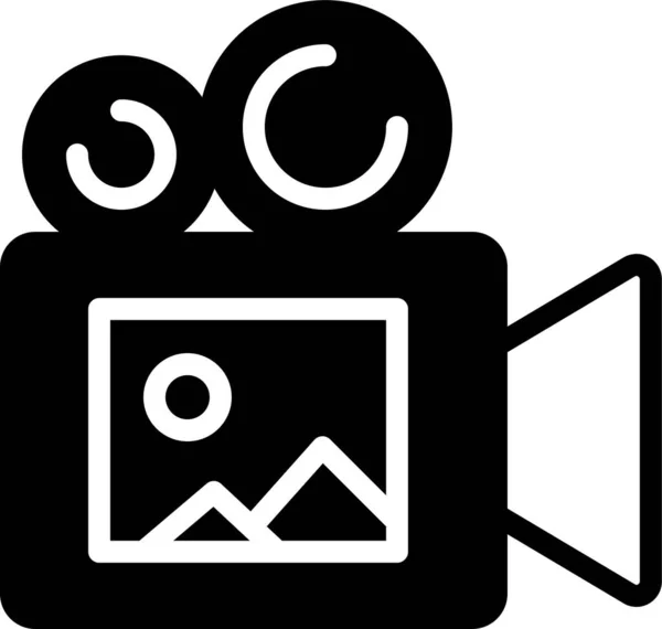 Videokamera Vektor Symbol Isoliert Auf Weißem Hintergrund — Stockvektor