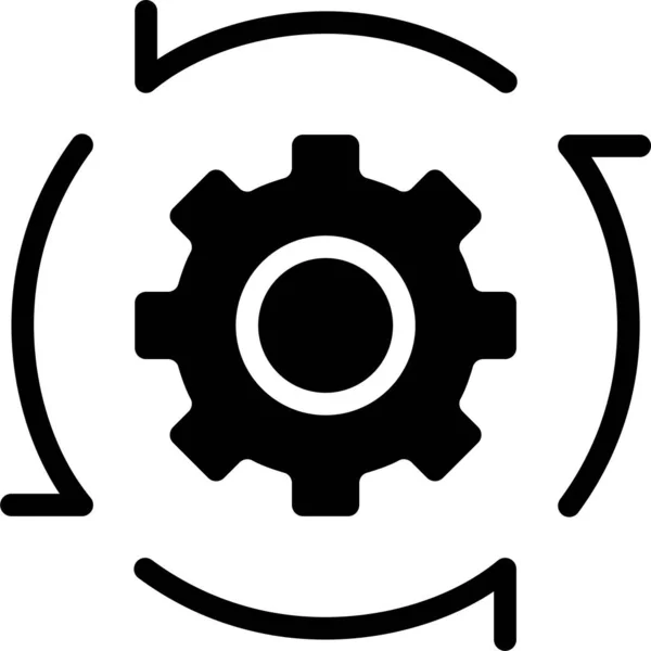 Icono Configuración Ilustración Vectorial Simple — Vector de stock