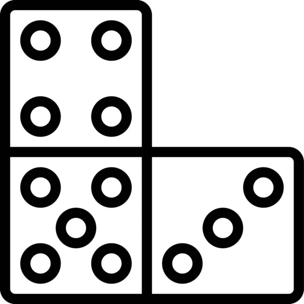 Dominos Icône Web Illustration Simple — Image vectorielle