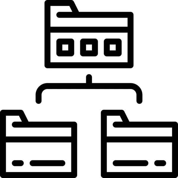 Icona Trasferimento Cartella Illustrazione Vettoriale — Vettoriale Stock