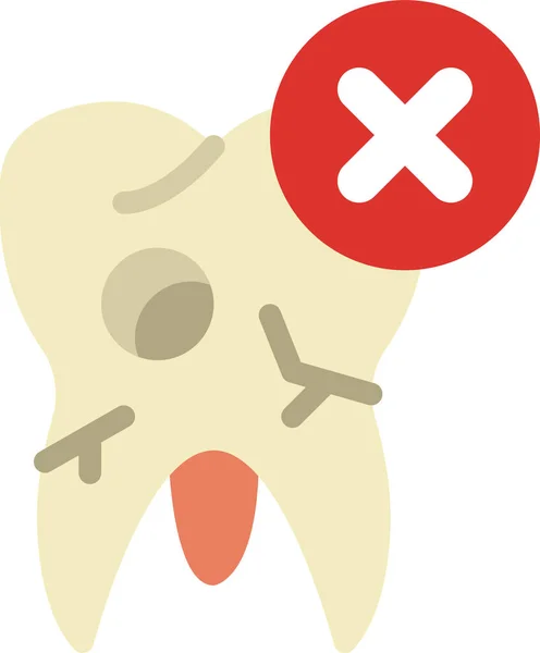 Cuidado Dental Icono Del Diente Sobre Fondo Blanco — Vector de stock