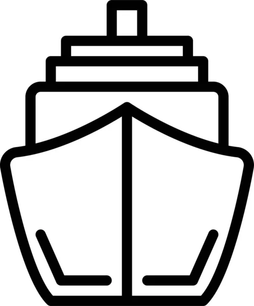 Cruise Ship Simple Vector Illustration — Stock Vector