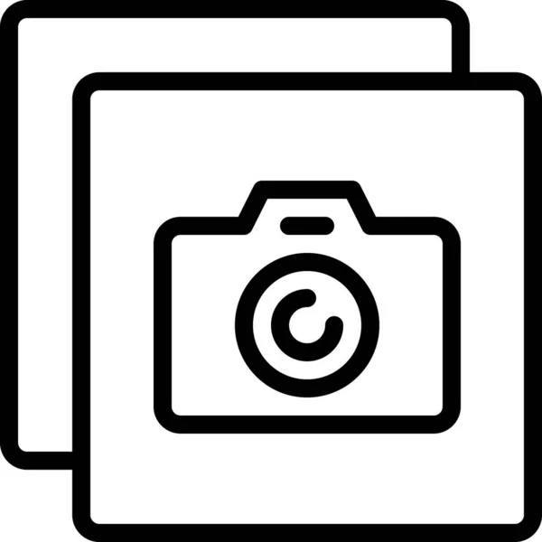 Vector Illustration Camera Isolated White Background — Stock Vector