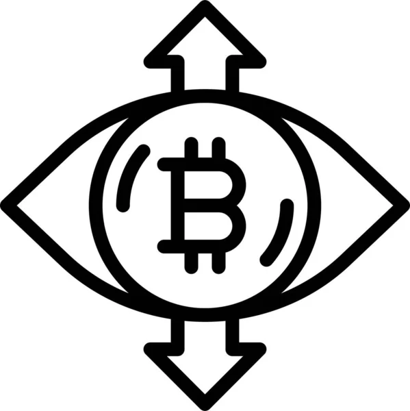 Bitcoin Symbol Kryptowaluta Wektor Ilustracja — Wektor stockowy