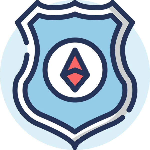 Σύμβολο Ethereum Του Cryptocurrency Διανυσματική Απεικόνιση — Διανυσματικό Αρχείο