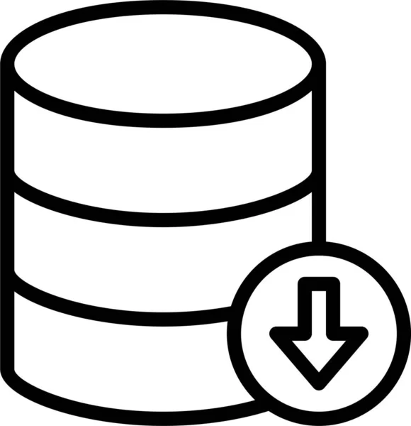Database Icon Isolated White Background — Stock Vector