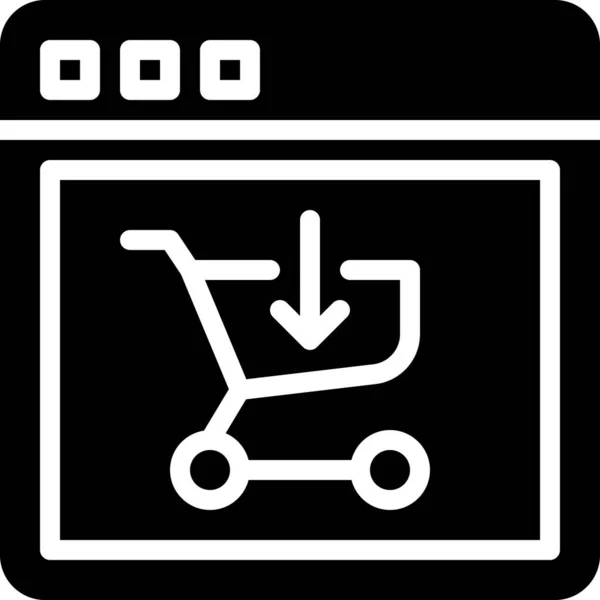 Carrito Compras Vector Icono — Vector de stock