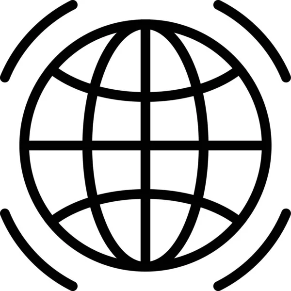 Globální Ikona Vektoru Sítě — Stockový vektor