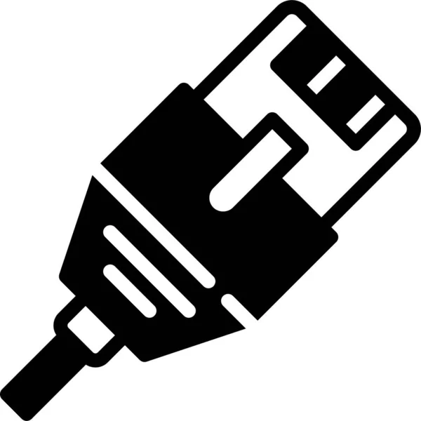 Icône Câble Ethernet Illustration Vectorielle Couleur — Image vectorielle
