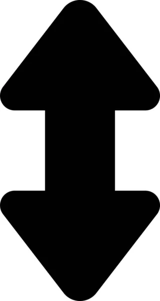 Pfeil Zeichen Symbol Flacher Farbe — Stockvektor
