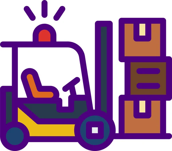 Forklift Web Icon Simple Illustration — Stock Vector