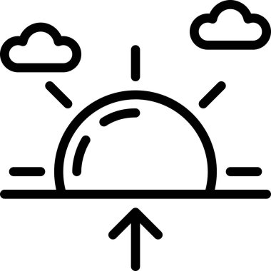 Beyaz arkaplanda izole edilmiş düz stil güneş simgesi