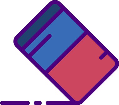 Silgi simgesi, basit vektör illüstrasyonu 