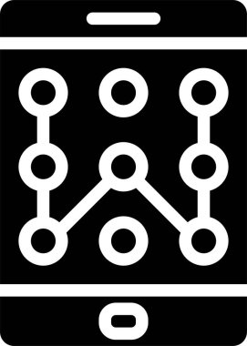 Mobil güvenlik ve teknoloji vektör simgesi