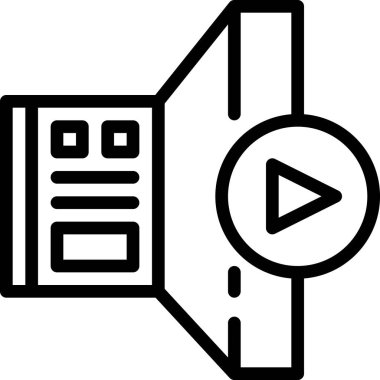 video. Web simgesi basit illüstrasyon