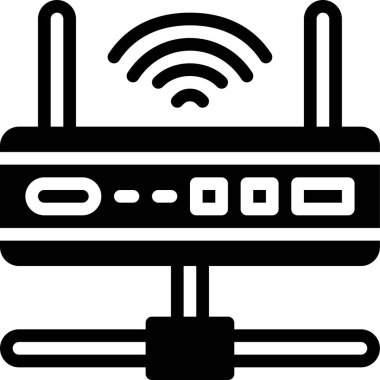 Donanım ve teknoloji çizgisi vektör simgesi. 