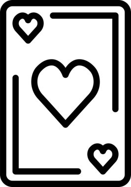 Beyaz arkaplanda kalp vektör çizgisi simgesi