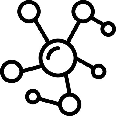 Beyaz arkaplanda atom web vektörü çizimi