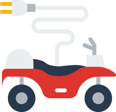 Elektrikli Araç Web simgesi, basit vektör illüstrasyonu