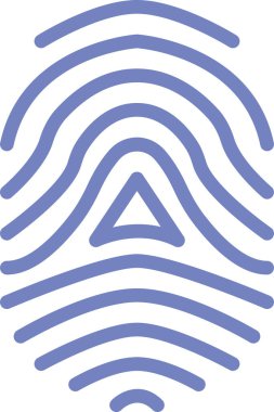 Parmak izi. Web simgesi basit illüstrasyon 