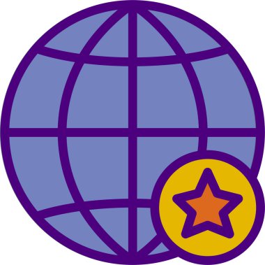 Beyaz arkaplanda favori Web vektör illüstrasyonu