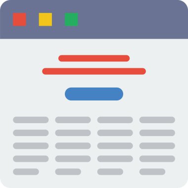 Liste. Web simgesi basit illüstrasyon