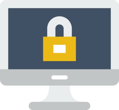 güvenlik ve koruma çizgisi vektör simgesi 