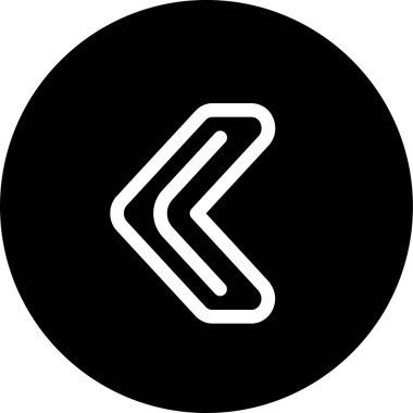  Beyaz arkaplanda sol simge ve vektör illüstrasyonu